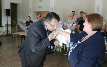 IV sesja Rady Gminy Sośno - pożegnanie pani skarbnik gminy