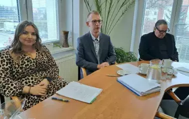 Uczestnicy narady w&oacute;jta z sołtysami