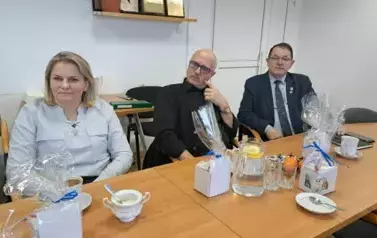 Uczestnicy narady w&oacute;jta z sołtysami