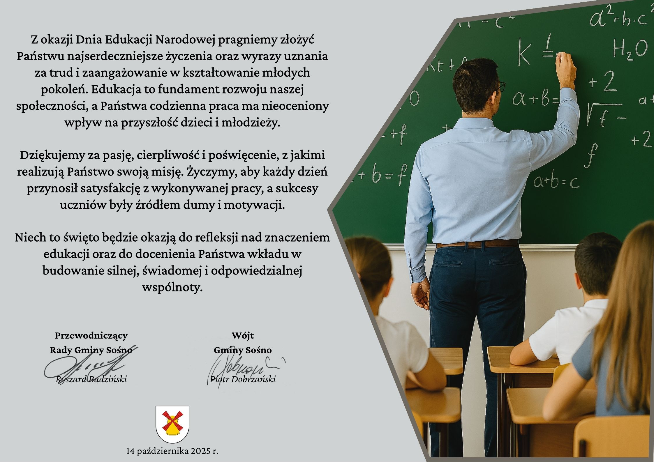 Życzenia z&nbsp;okazji Dnia Nauczyciela