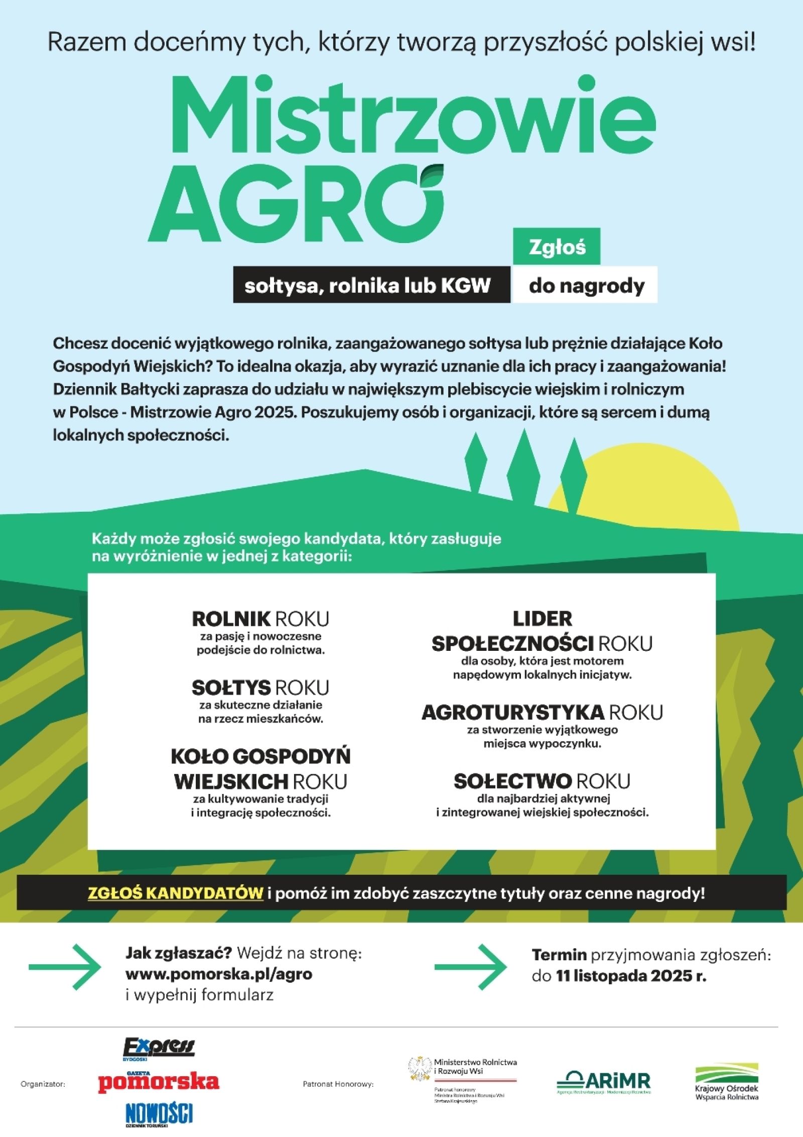 Plakat informujący o&nbsp;plebiscycie - MISTRZOWIE AGRO 2025