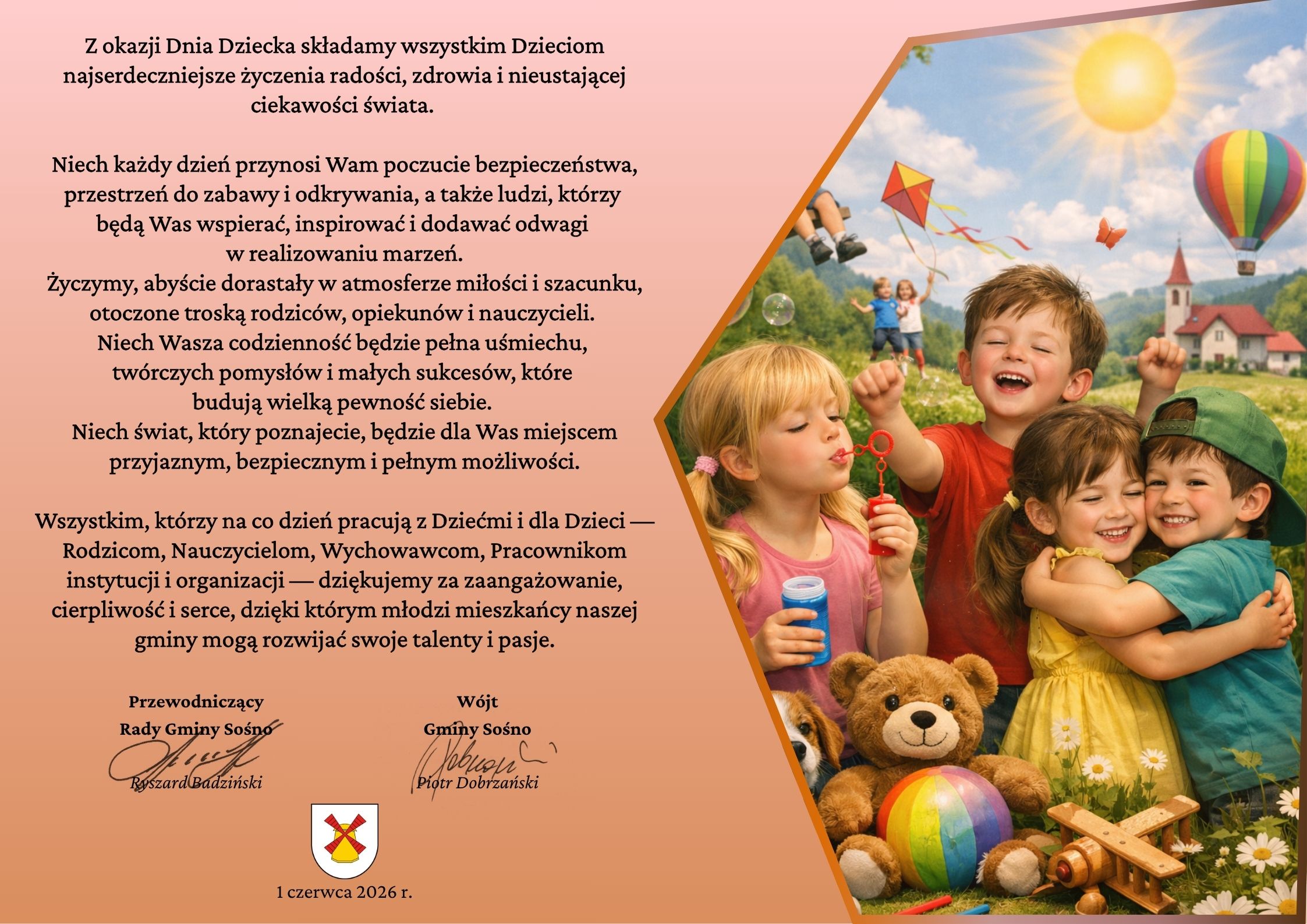 Życzenia z&nbsp;okazji Dnia Dziecka
