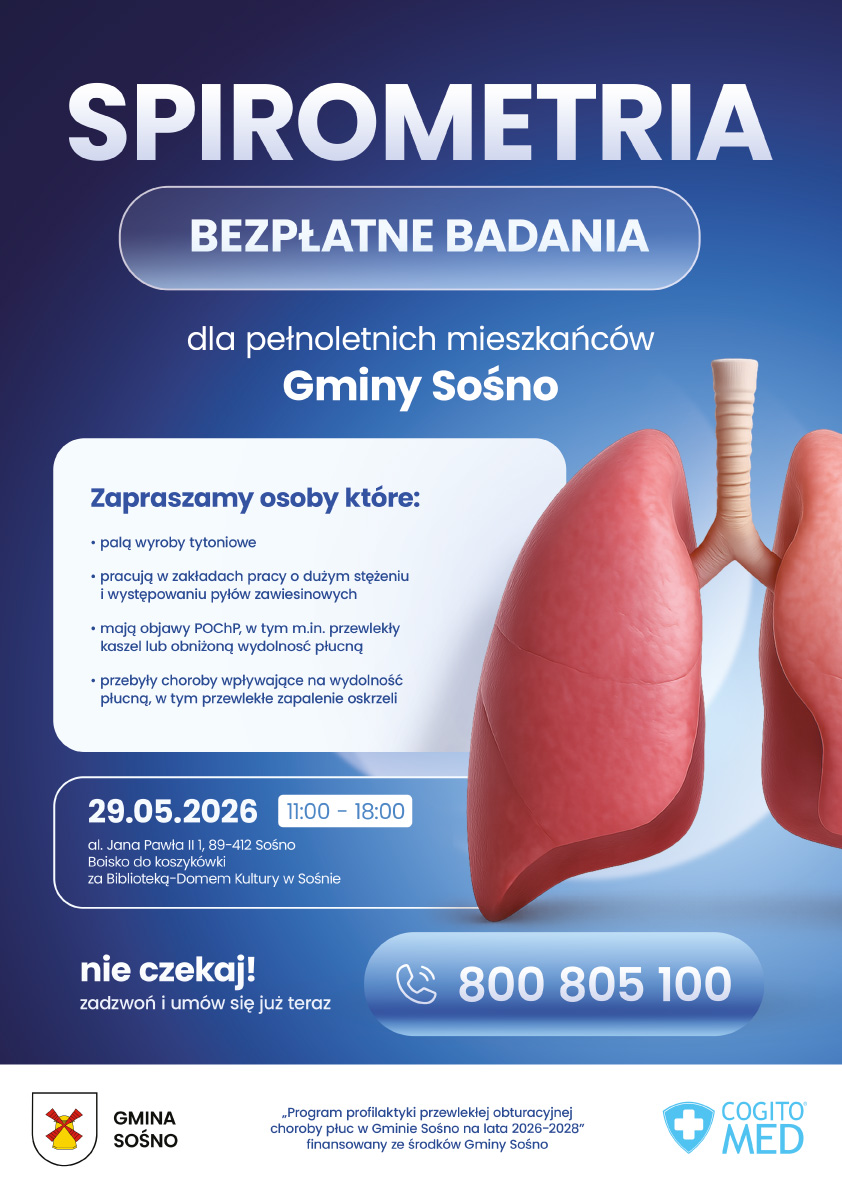 Plakat - badanie spirometria