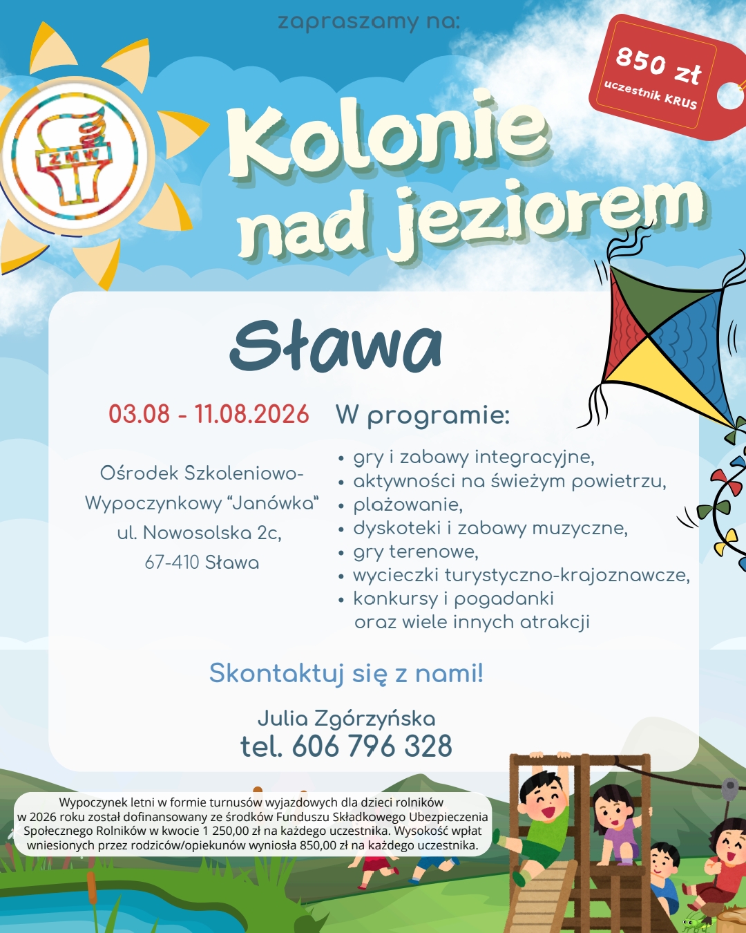 Plakat - kolonie 2026