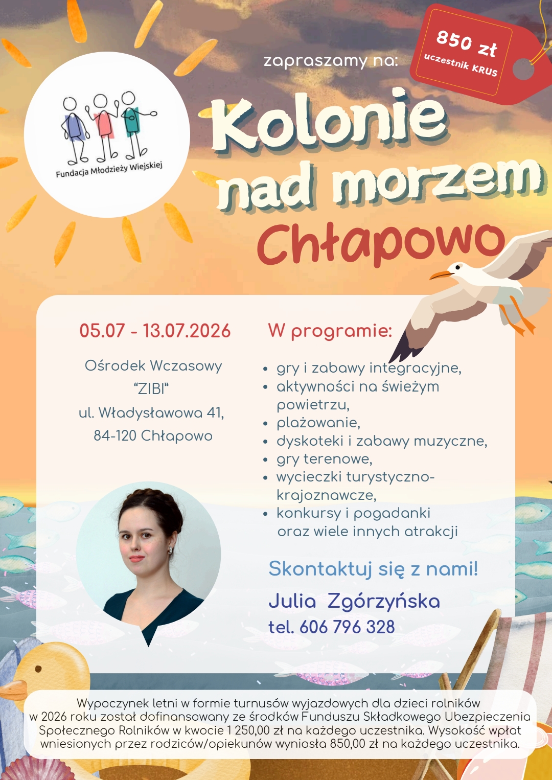Plakat - kolonie 2026