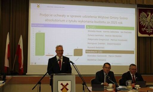 Wyniki przyjęcia uchwały w sprawie udzielenia absolutorium dla wójta gminy z tytułu wykonania budżetu w 2025 roku