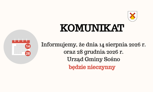 Komunikat - urząd nieczynny