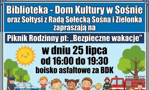 Plakat - bezpieczne wakacje