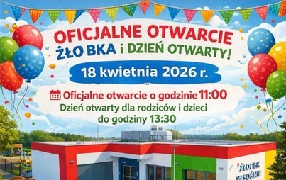 Plakat - otwarcie żłobka